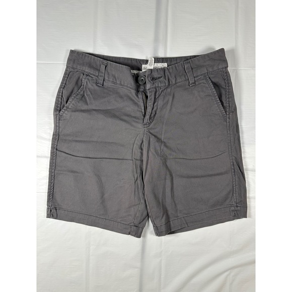 Aeropostale Pants - Aeropostale Stretch Chino Shorts Womens 9/10 Gray Cotton Blend Casual Mid Rise
